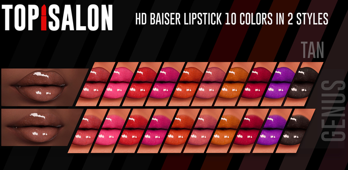 TOP1SALON - HD BAISER LIPSTICK (Genus) TAN BRIGHT