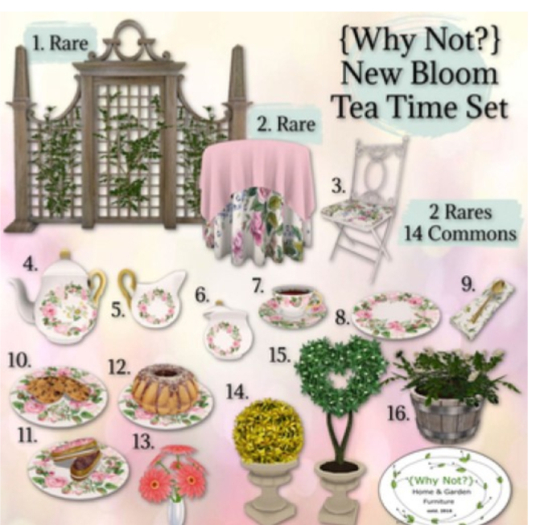 2.{Why Not?} New Bloom Tea Time  Table RARE