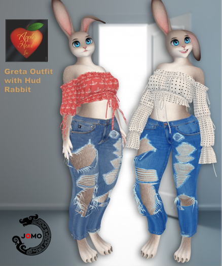 Second Life Marketplace - Apple Heart Inc. Jomo Greta Outfit with Hud ...
