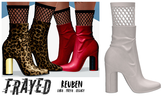Frayed - Reuben Boots - White