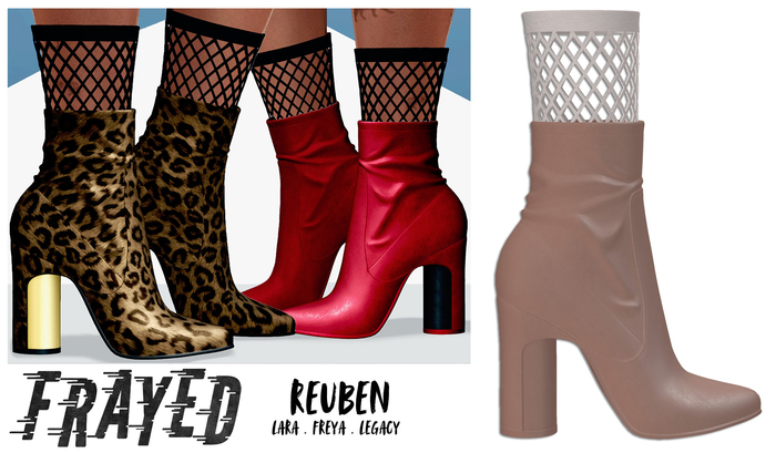 Frayed - Reuben Boots - Nude