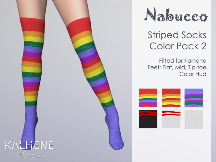 Nabucco Striped Socks Kalhene - Color Pack2