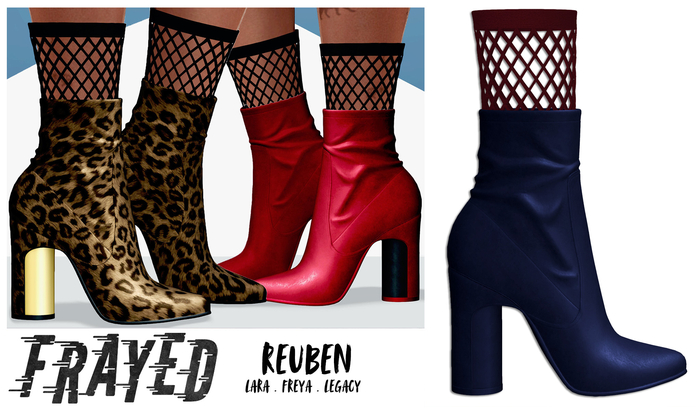 Frayed - Reuben Boots - Blue
