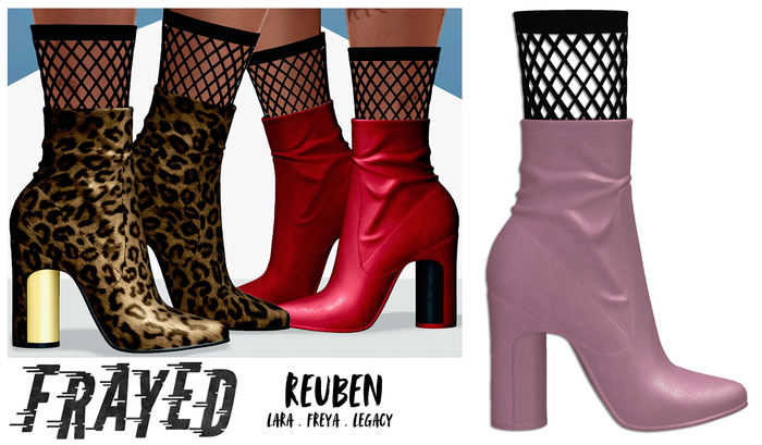 Frayed - Reuben Boots - Pink