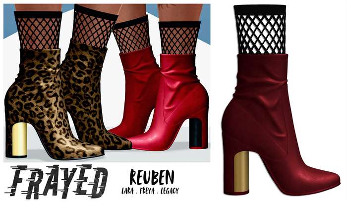 Frayed - Reuben Boots - Red