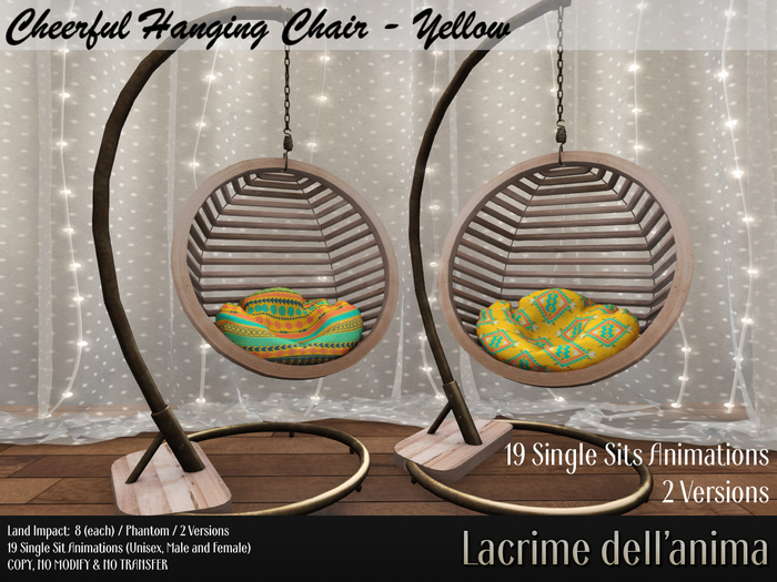 Cheerful Hanging Chair - Yellow