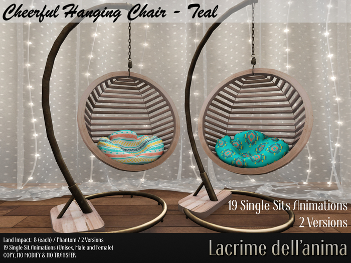 Cheerful Hanging Chair - Teal