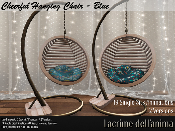 Cheerful Hanging Chair - Blue