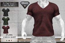 .:FashionArt:. Plain V-Neck Shirt - [PACK 4] AESTHETIC