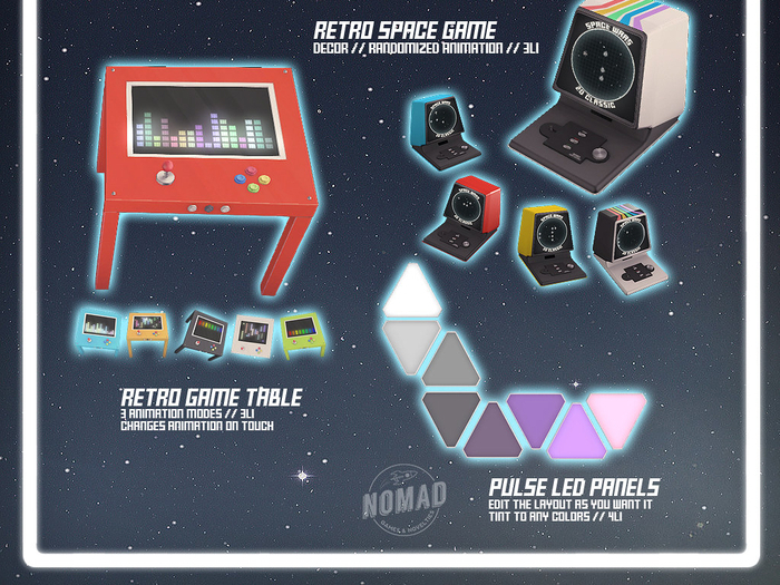 NOMAD // Retro Game Table // Black