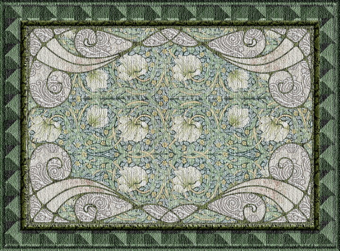 ART NOUVEAU GREENERY RUG FANTASMAGORIA BY FLAME