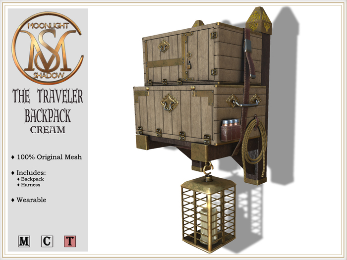[MoonSha] The Traveler Backpack - Cream (Boxed)
