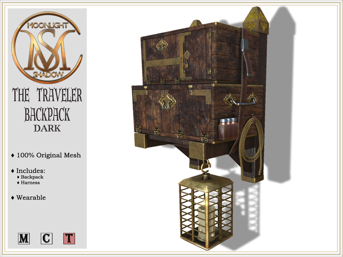 [MoonSha] The Traveler Backpack - Dark (Boxed)