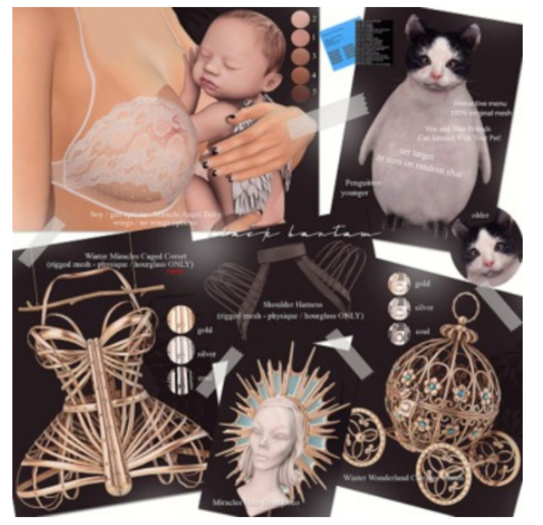 *[BB] Winter Miracles Caged Corset Hourglass Silver RARE