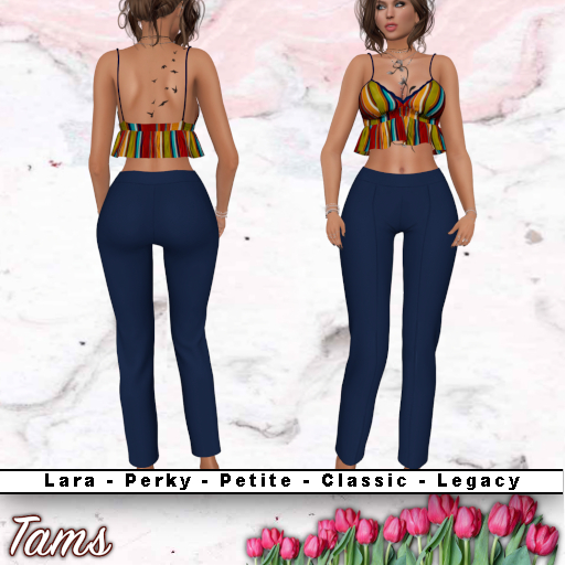 Short Ruffled Top and Casual Pants - Venus