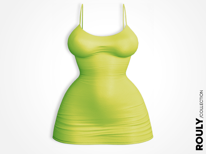 ROULY :: Puma Leather Dress - Lime
