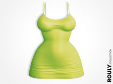 ROULY :: Puma Leather Dress - Lime