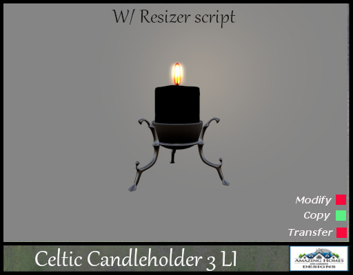 !AH  Celtic Candle Black