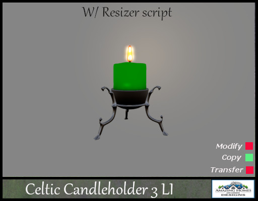 !AH  Celtic Candle Green