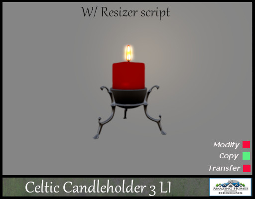 !AH  Celtic Candle Red