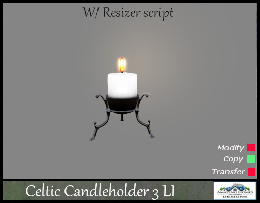 !AH  Celtic Candle White