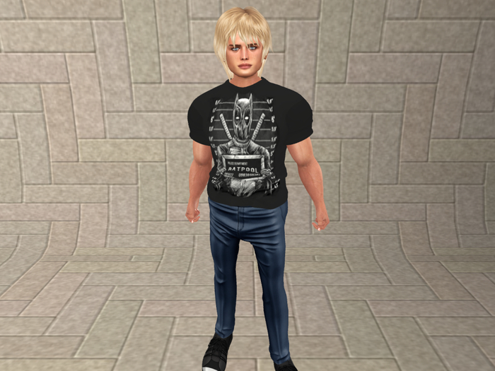 Deadpool/Batpool-Mesh Mens Shirt