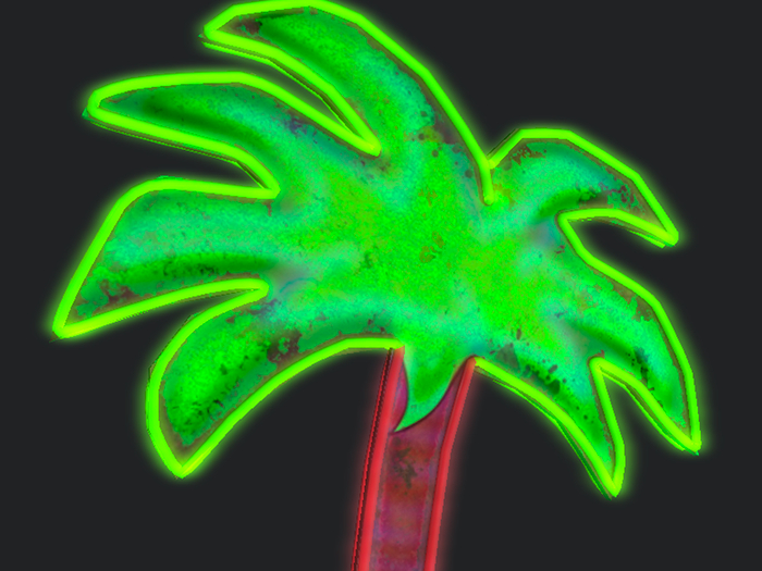 [Kres] Paradise Beach - Palm Tree Neon (11)