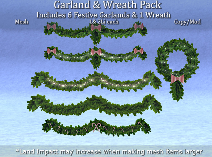 LOVE - CHRISTMAS GARLAND AND WREATH SET