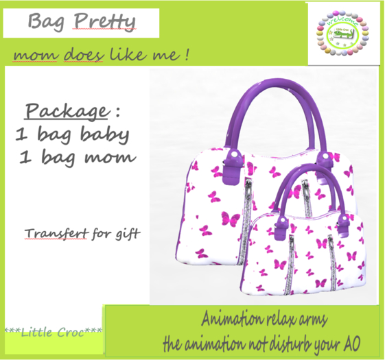 BAG PRETTY MOM AND ME***Little Croc***