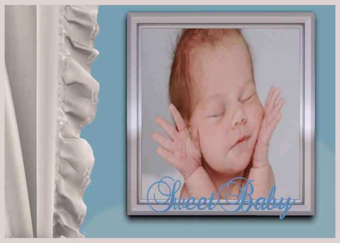 #Love Sweet Baby Photo Frame Blue