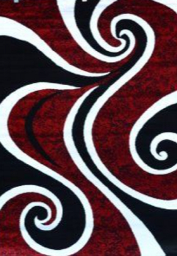 Modern Black&Red Rug 23