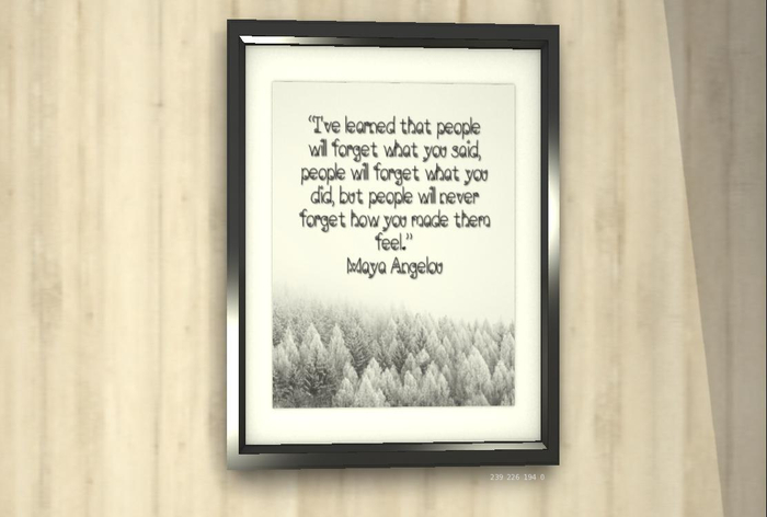 People will forget