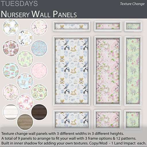Tuesdays Nursery Panels
