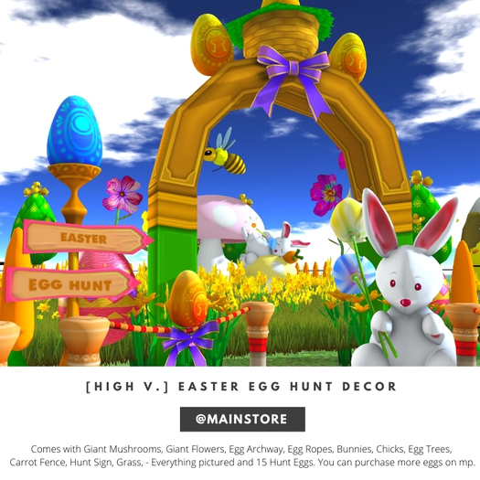 [high v.] chubby pack easter egg hunt decor and eggs