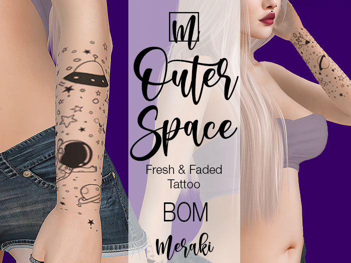 Meraki - Outer Space BOM Sleeve Tattoo