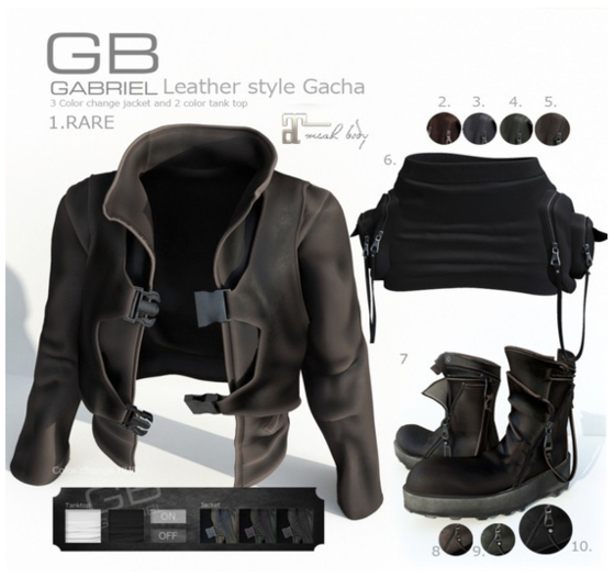 7.::GB:: Leather zip boots (Rigged) (Maitreya) Vintage