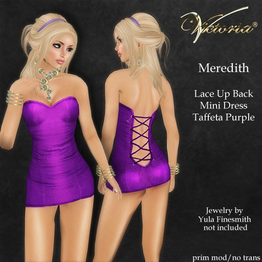 VictoriaV - Meredith Mini Dress Taffeta Purple