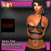 Karma - Top Black Fishnet