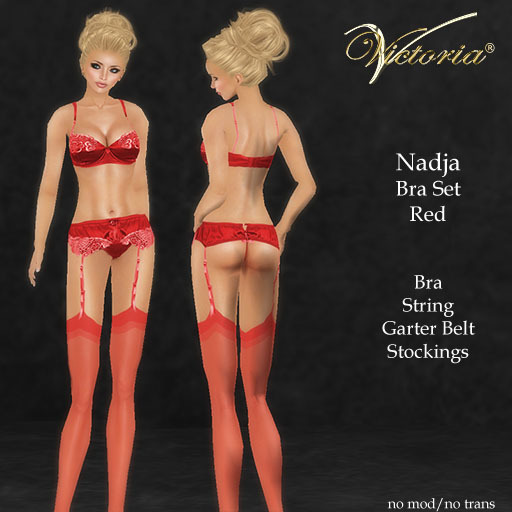 VictoriaV - Nadja Bra Set Red