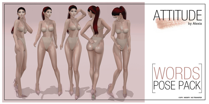 ATTITUDE WORDS POSE PACK