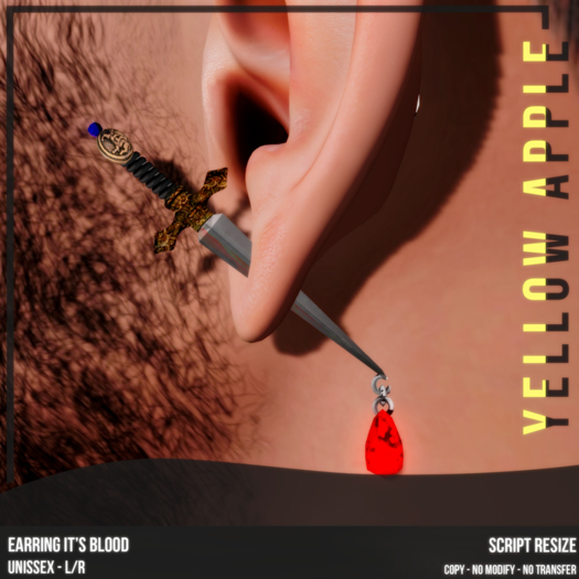 Yellow Apple - Earring It's Blood
