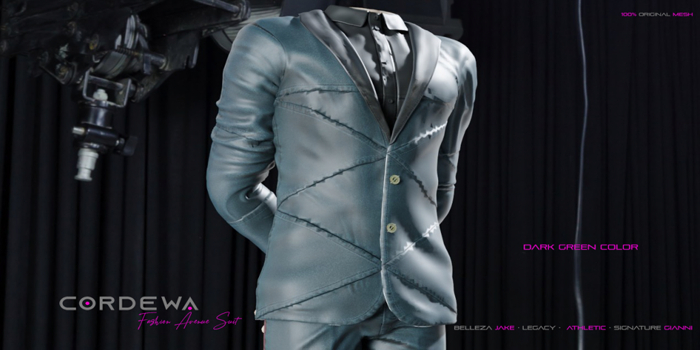 *CORDEWA* FASHION AVENUE SUIT DARK GREEN