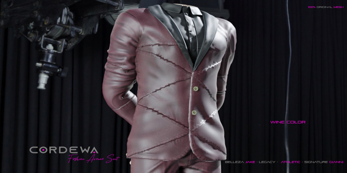 *CORDEWA* FASHION AVENUE SUIT WINE