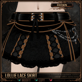 =^.^= Curious Kitties - Lollie Lace Skirt - Brown