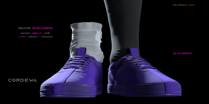 *CORDEWA* SKATE SNEAKERS BLACKBERRY