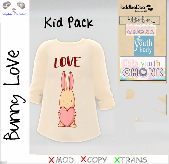 {WP} Bunny Love Shirt KID PACK