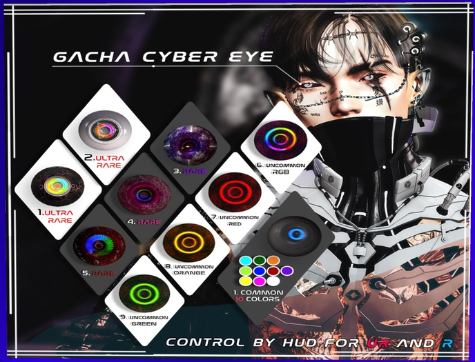 .:BISON:. Light Purple Cyber Eye Left COMMOM