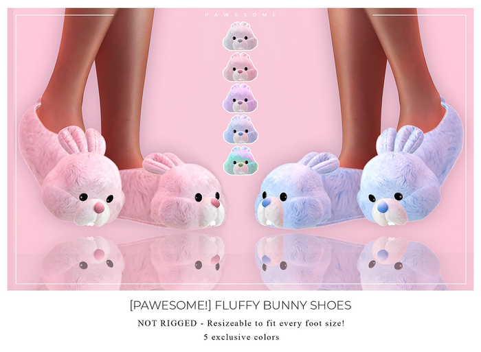[Pawesome!] Fluffy Bunny Shoes - Fatpack