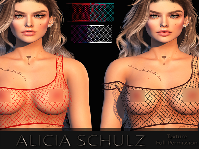 [Alicia Schulz] Texture for MI961254 Off shoulder crop top Fitmesh SET 2