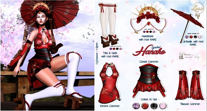 Luas Hanako Sleeves Red